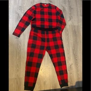 Patterned jersey pajama set for men